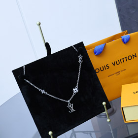 Louis Vuitton LV ciondolo lettera fiore collana-3652