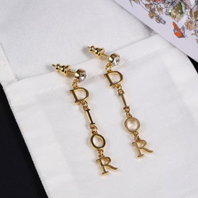 Dior singolo diamante sospeso logo orecchini-3708