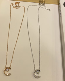 Chanel Sailor Luna rosa oro argento collana-3717