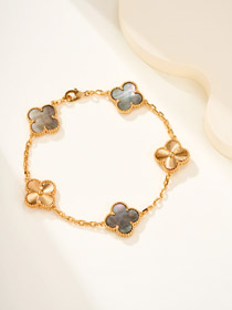 Van Cleef & Arpels Grigio Madre-di-Perla Fiore Bracciale-3777