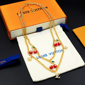 Louis Vuitton LV Cherry Lettera collana floreale-3814  