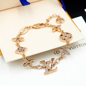 Louis Vuitton LV vecchio fiore pieno braccialetto di diamanti-3819  
