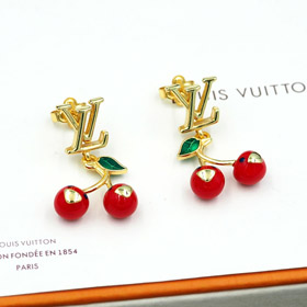 Louis Vuitton LV metallo ciliegia lettera orecchini-3820  