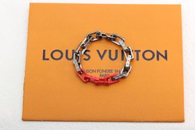 Louis Vuitton LV opaco argento-rosso impianto temprato braccialetto in bambù-4016