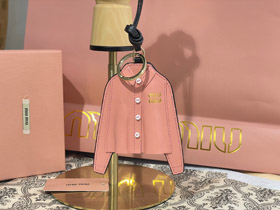 MIUMIU lettera rosa camicia pendente-3880