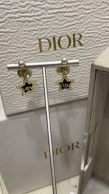 Dior blu marina stella perla doppia palla orecchini-3891  