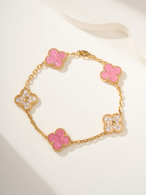 Van Cleef & Arpels rosa diamante rosa cinque fiori braccialetto-3903  