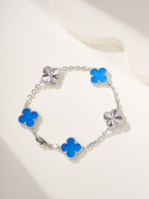 Van Cleef & Arpels Van Cleef & Arpels zaffiro braccialetto di fiori di calcedonia-3904  
