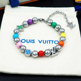 Louis Vuitton LV colorato caramello lettera fiore perla braccialetto-3971