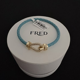 Feiden full diamante diamante ferro da cavallo fibbia braccialetto-3996