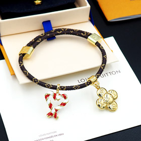 Louis Vuitton LV cordone sospeso mascotte a forma di cuore candy cane bracciale-4015