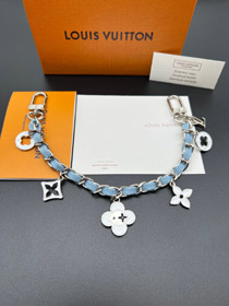 Louis Vuitton LV quattro foglie trifoglio metallo catena fibbia argento fibbia vita catena borsa cat
