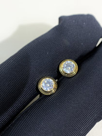 Cartier lettera 20 punti diamante orecchini-4044