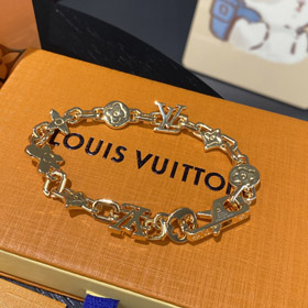 Louis Vuitton LV Metallo Lettere e Fiori Bracciale-4057