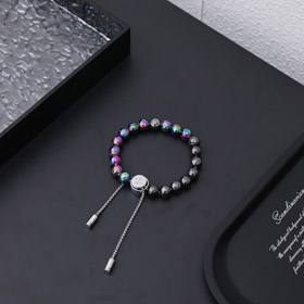 Louis Vuitton LV metallo perline incise lettere e fiori colorate perline bracciale-4047