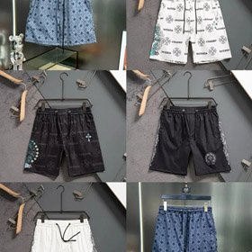 Cromo cuori ferro da cavallo loop pantaloni sottili dritti pantaloni-2886