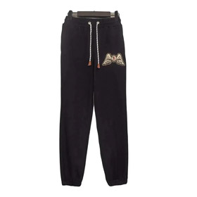 MONCLER GENIUS PALM ANGELS Pantaloni a maglia in pile con le ali patch-2900