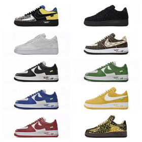 Nike LOUIS VUITTON Air Force 1 Scarpe da ginnastica di moda a basso livello casual-2919