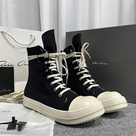 RICK OWENS/RO punta rotonda lace-up scarpe da ginnastica leggere high-top-2957