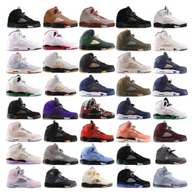 Giordania Air Giordania 5 olio grigio 3m pelle mid-top retro scarpe da basket-2988