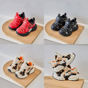 Balenciaga Hike Hike scarpe da bambino con cordone a punta rotonda-4160